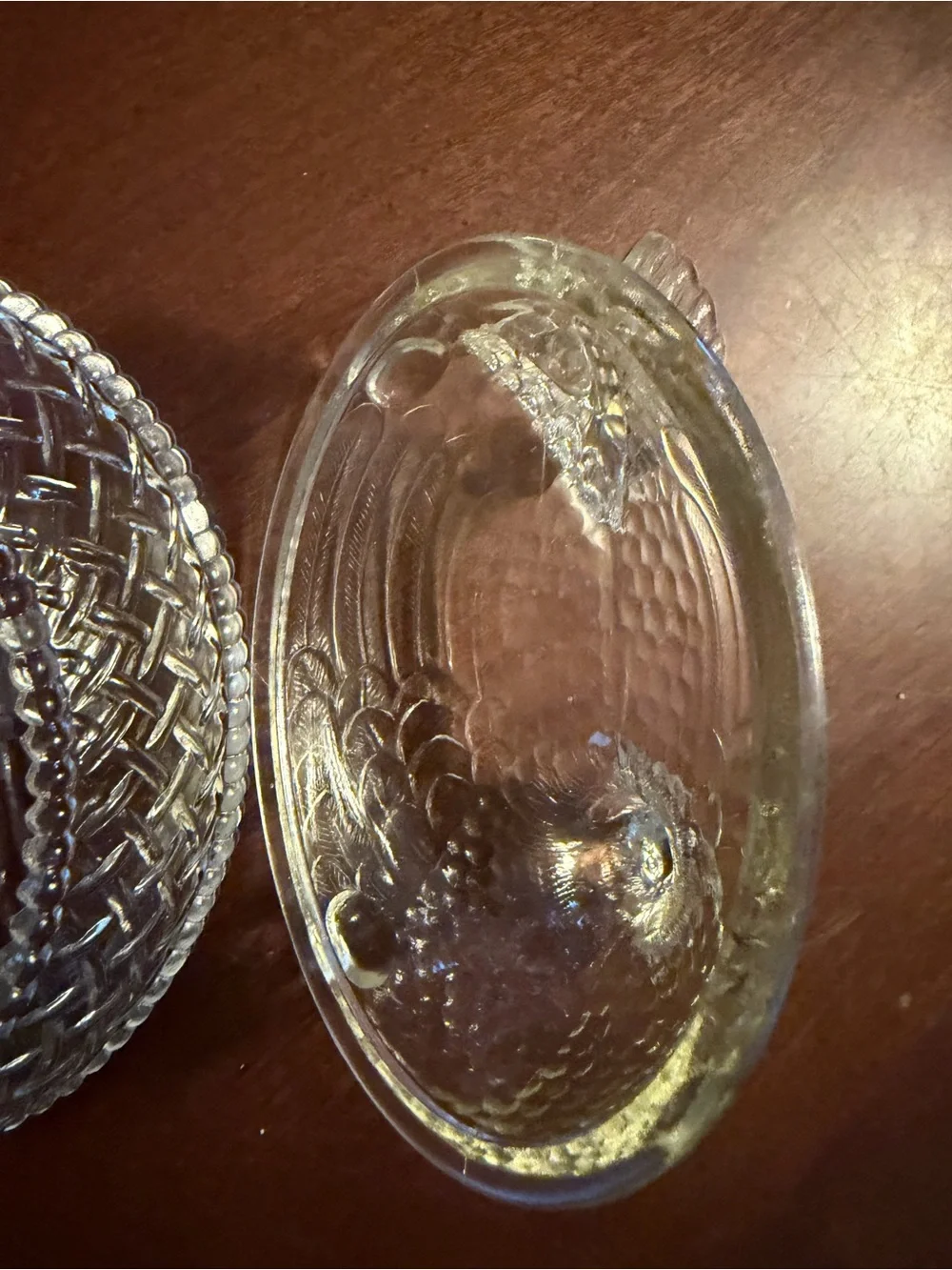 Clear Glass 4.5” hen on nest possible import